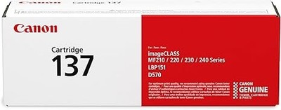 Canon Genuine 137 Black Toner Cartridge - Black