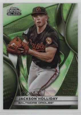 2025 Topps Chrome Black Green Wave Refractor 93/99 Jackson Holliday #43 12wz