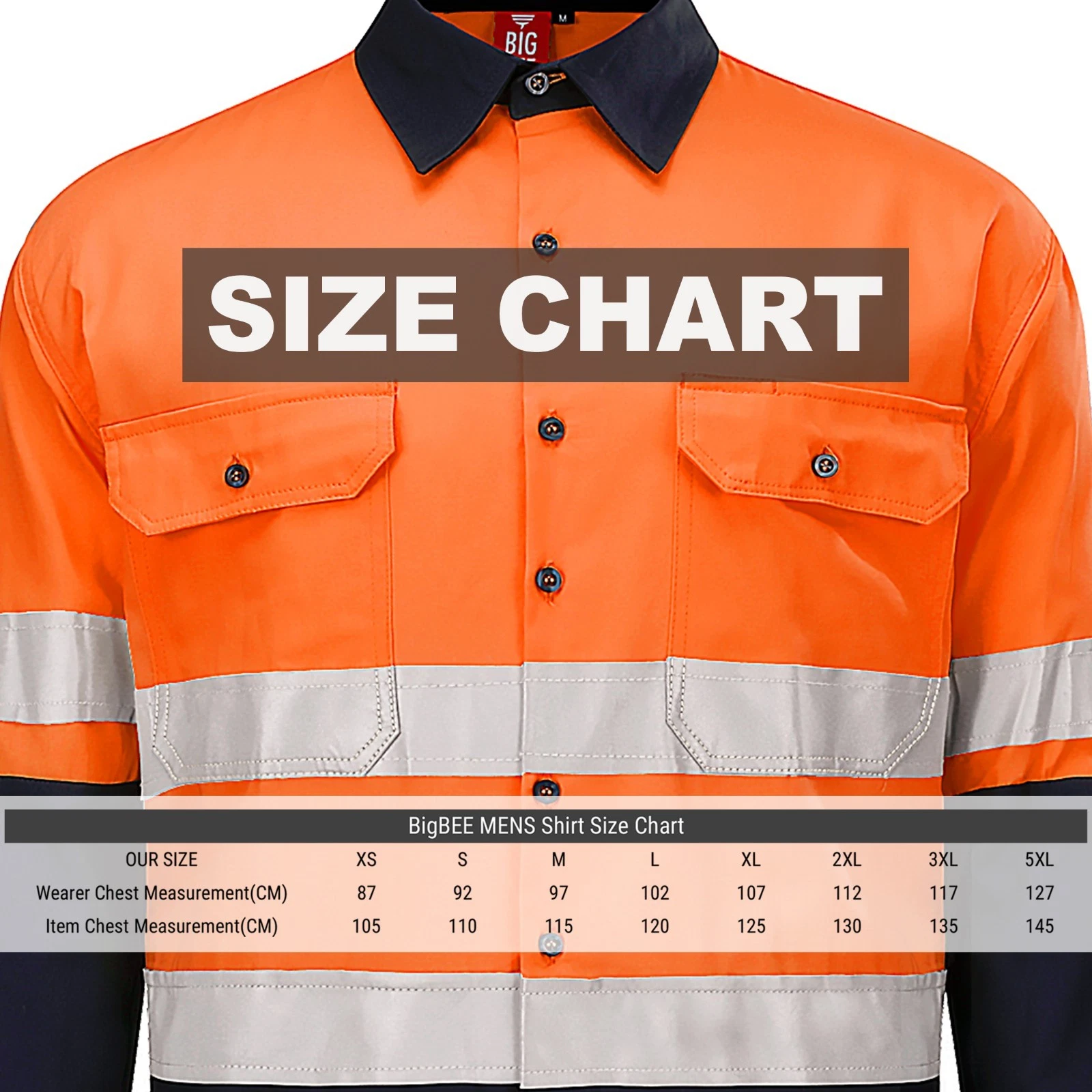 Size Chart – Hi Vis Work Shirts