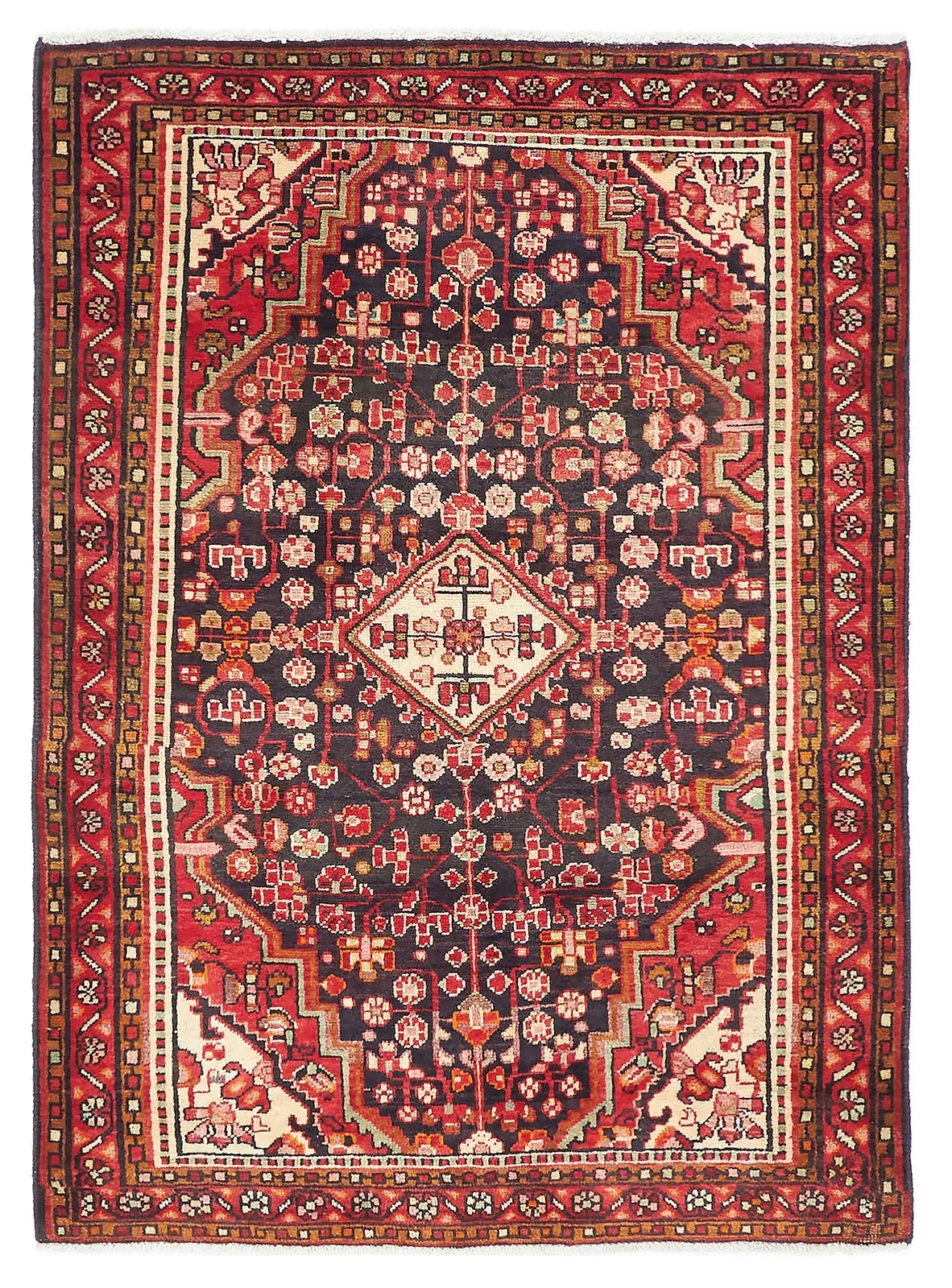 Vintage Oriental Hand-Knotted Carpet 3'5" x 4'11" Traditional Wool Area Rug
Opens in a new window or