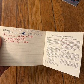 Mike Tyson's Punch-Out Nintendo NES Punchout Original Letter & Manual (writing)