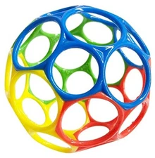 Oball Classic Ball - Red, Yellow, Green, Blue, Ages Newborn + Red/Yellow