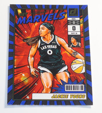 2025 Donruss WNBA  15 Jackie Young Net Marvels Blue Press Proof ACES