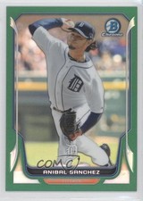 2014 Bowman Chrome Green Refractor 52/75 Anibal Sanchez #77 0m8