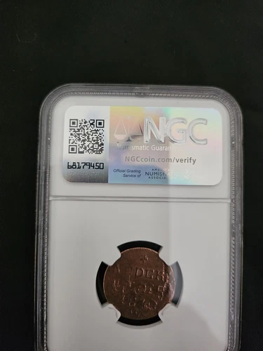 1840 W N.E. Indies Cent Krakatoa Hoard, NGC Certified
