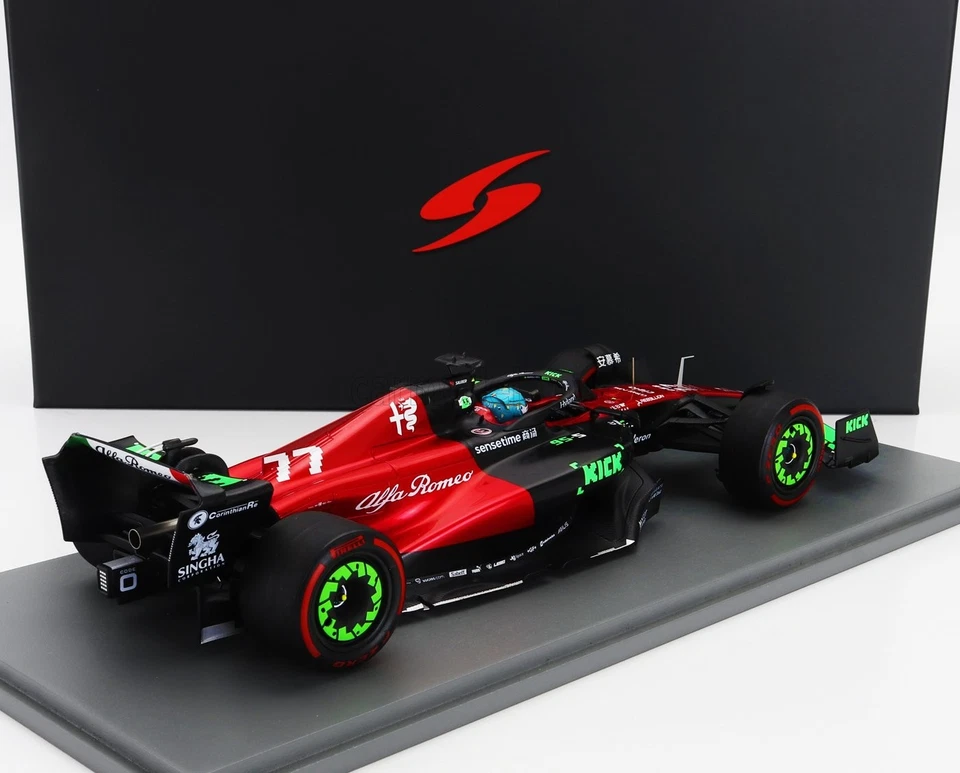 MODELLINO AUTO F1 STATICO SPARK ALFA ROMEO C43 BOTTAS BELGIO GP 2023 SCALA 1/18 - Immagine 2 di 4