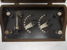 Vintage Lemco No 340 Crystal Radio Receiving Set Tuning banks 1920s rare style