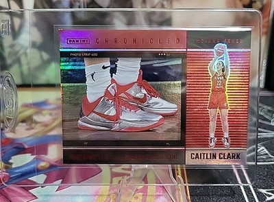 #ad 2025 Panini Caitlin Clark Chronicled Shoe Game Red Holo Foil Parallel No. 79 $12.00