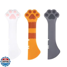 Tinoaly 3 Pcs Dog Cat Food Spoon, Cute Paw Spoon for Wet Food Silicone Can Op
