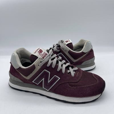 New Balance 574 ML574EVM Men's Size 8.5 Running Shoes Burgundy/White Sneakers