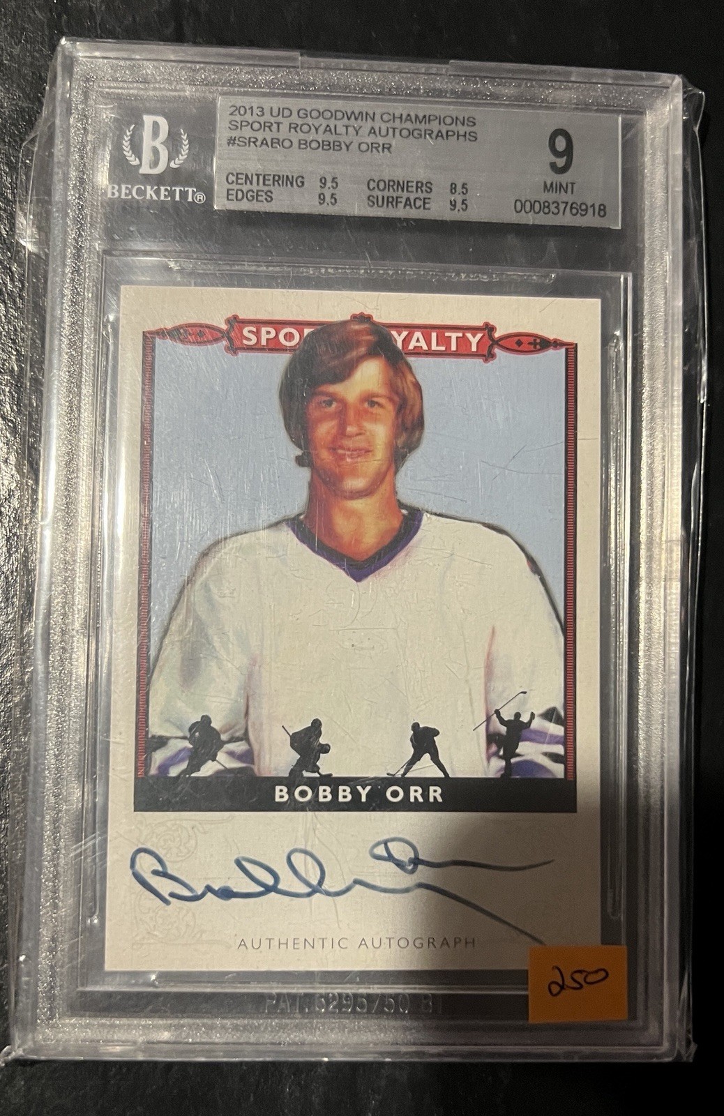 Bobby Orr Autographed Signed 2013 UD Goodwin Champions Sport Royalty Graded Beckett 9! 