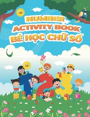Bilingual Activity Book in Vietnamese & English - Numbers, Line Tracing, Maze, C