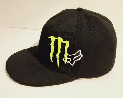 Fox Racing Monster Energy Hat Mens Cap Size 6 3/4 Fitted Y2K Motosports Skate