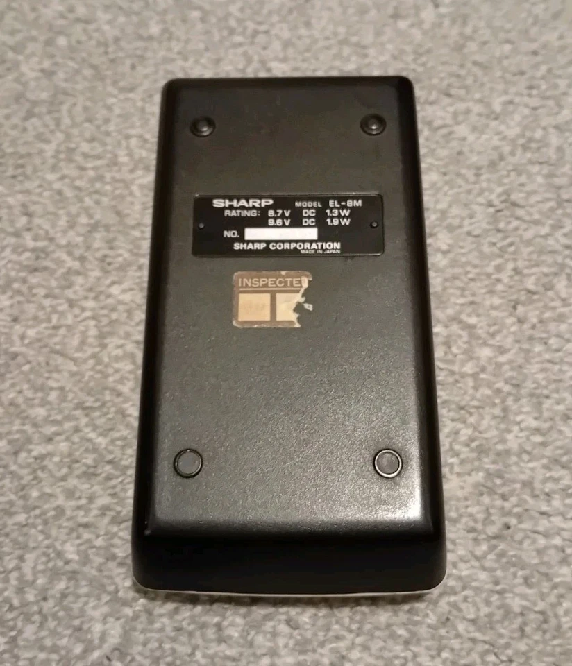 Rare Vintage Sharp EL-8M Calculator 1970s – Display Works – Case & Power Lead - Image 4 of 4