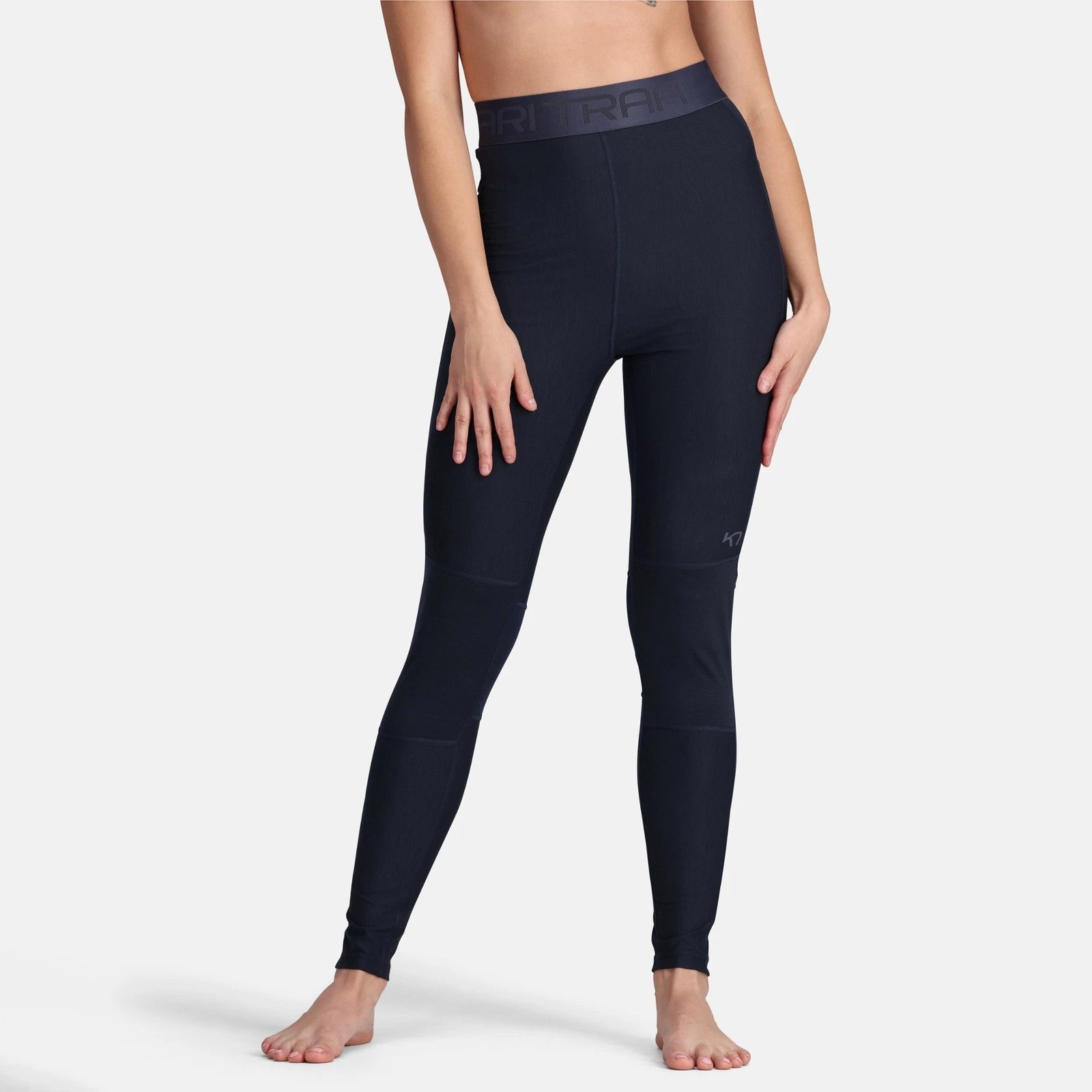 Kari Traa Sval Base Layer Pants Womens XS Navy Blue Thermal Leggings Ski Hiking