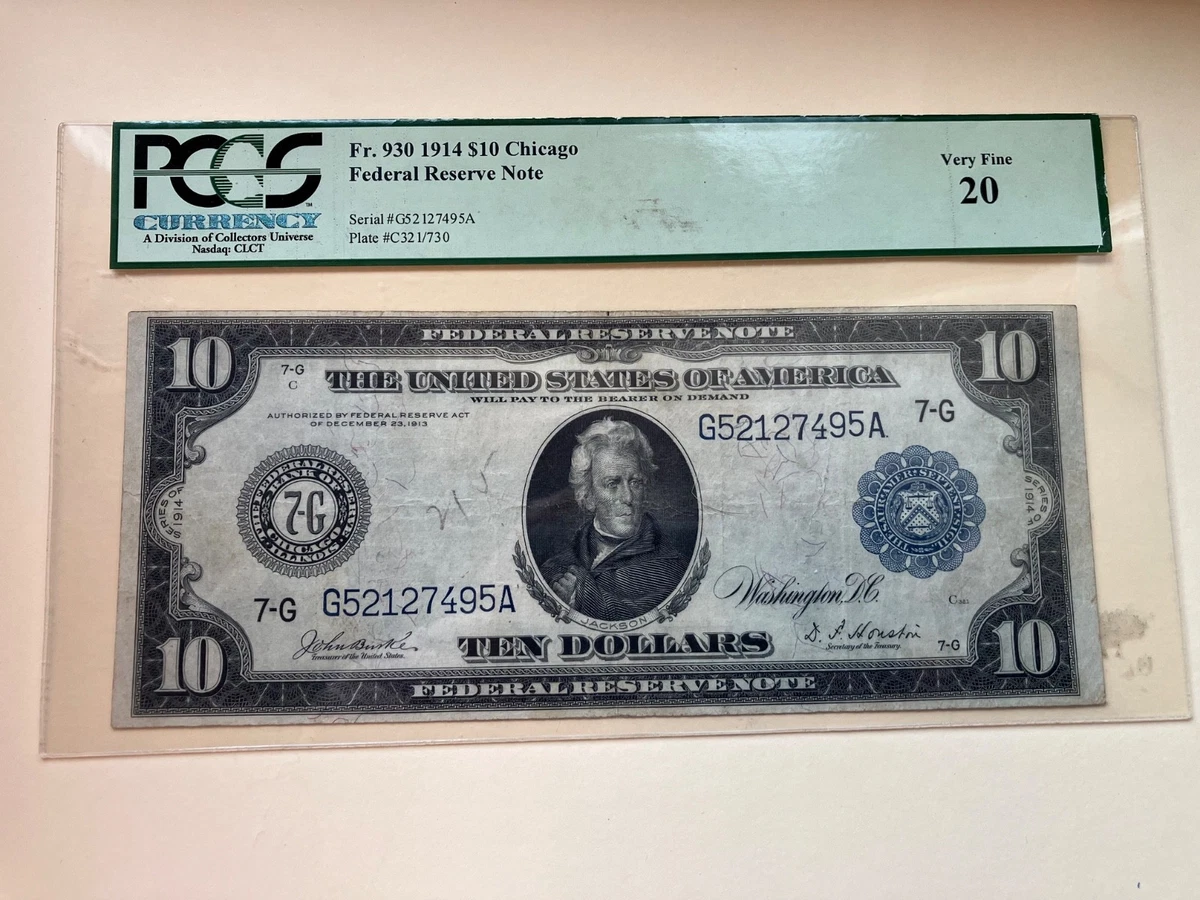 1914 $10 US Federal Reserve Large Notes for sale | eBay