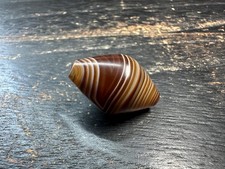 Natural Banded Agate Diamond Bead Striped Agate Focal Bead Vintage Style Ge