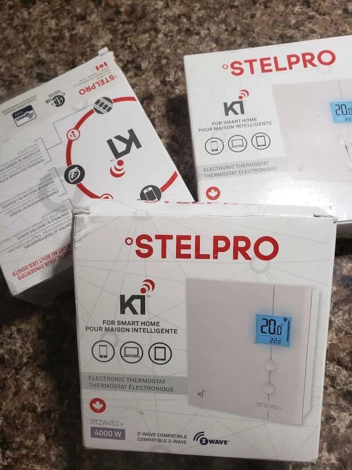 Stelpro Wall Electronic Thermostat for Smart Home, KI Z-Wave Backlit- White - Image 3 of 4