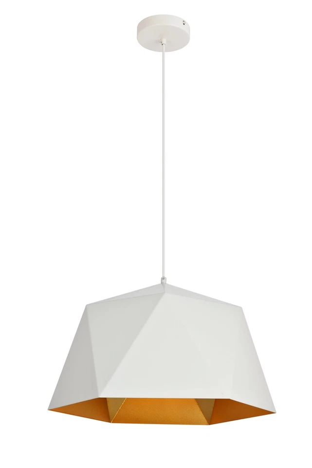 Elegant Lighting LDPD2082 Arden 1 Light 17-11/16"W Pendant - White / Golden - Image 2 of 4