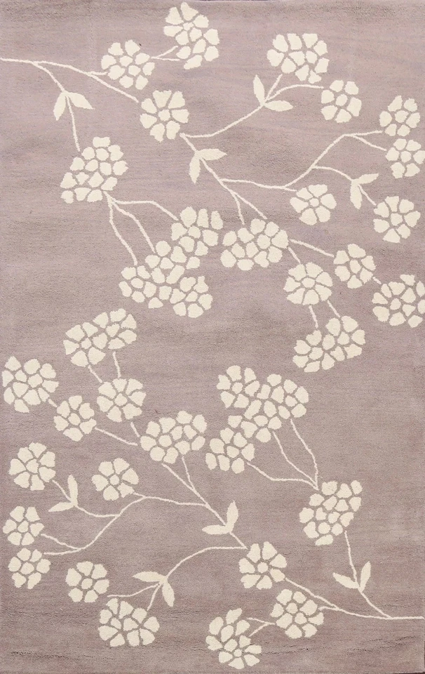 Hand-Tufted Wool Rug Beige Floral Modern Design For Living Room Carpet Rug Sale - Image 2 of 4