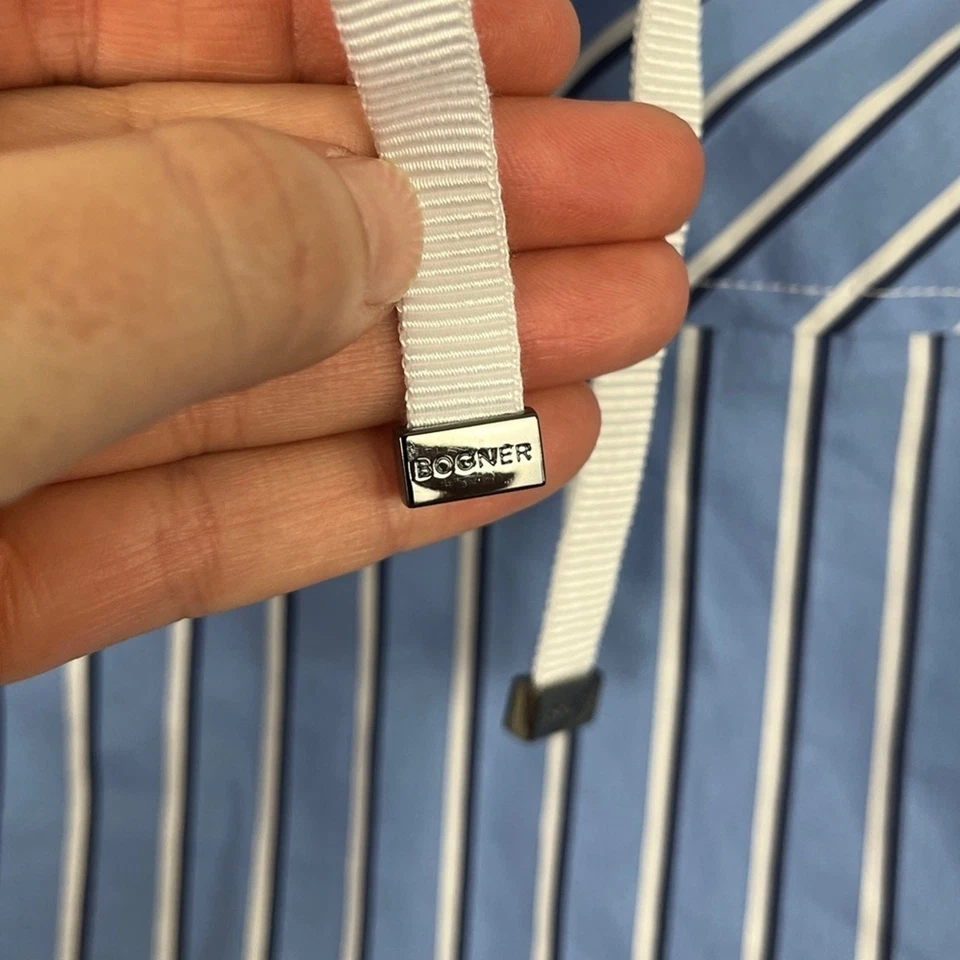 Blusa Bogner listra náutica laço costas manga curta 8 - Imagem 3 de 4