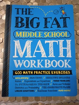Big Fat Middle School Math Workbook : 600 Math Practice Exercises #71