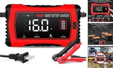 16-Amp Smart Battery Charger 6V/12V/24V , Fully Automatic Trickle Charger 16A