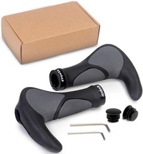 Fahrradgriffe ergonomisch Horn 22 mm rutschfest f&uuml;r MTB Trekking E-Bike schwarz