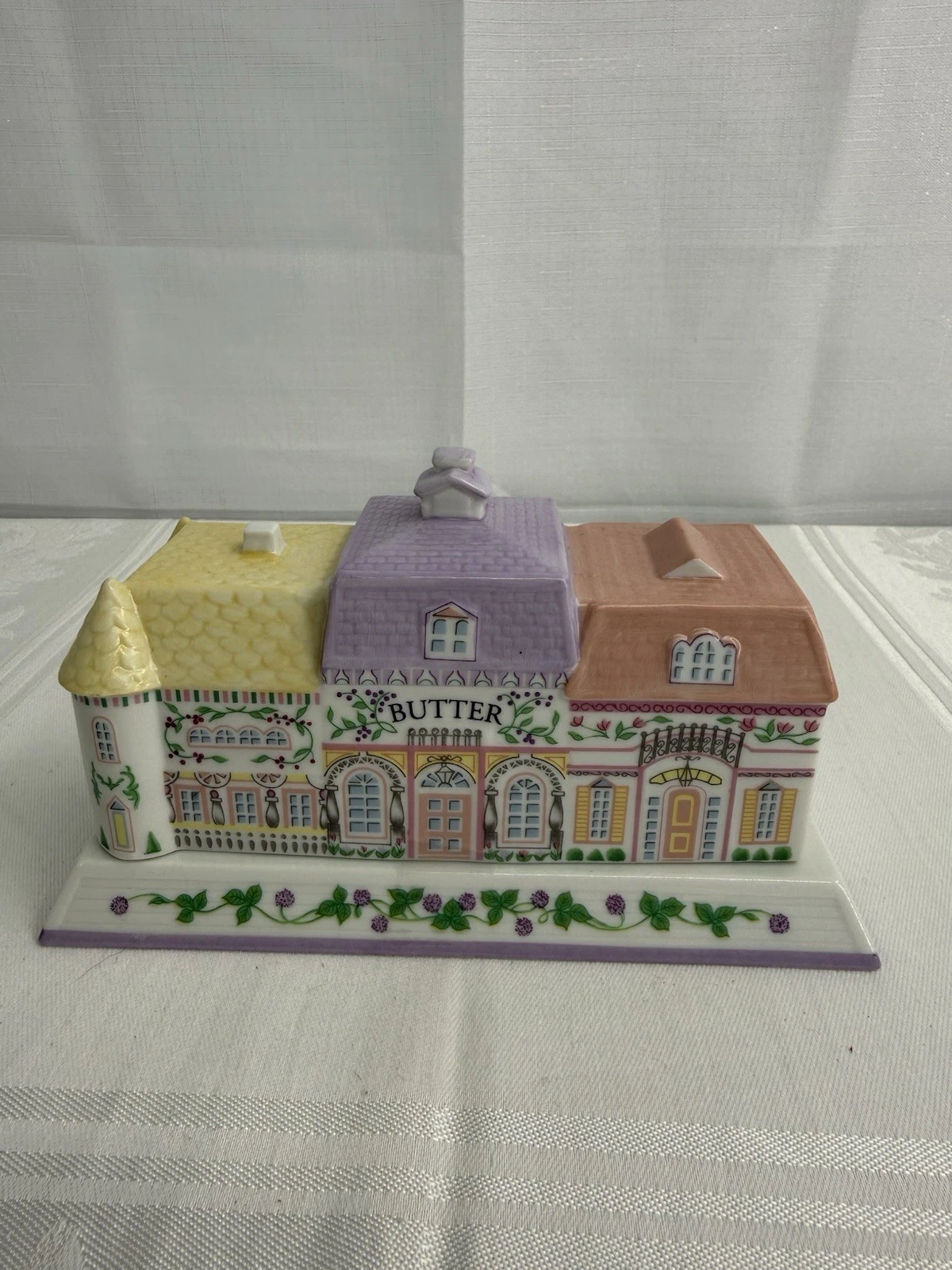 Lenox Vintage 1994 Village Butter Dish Porcelain - Mint