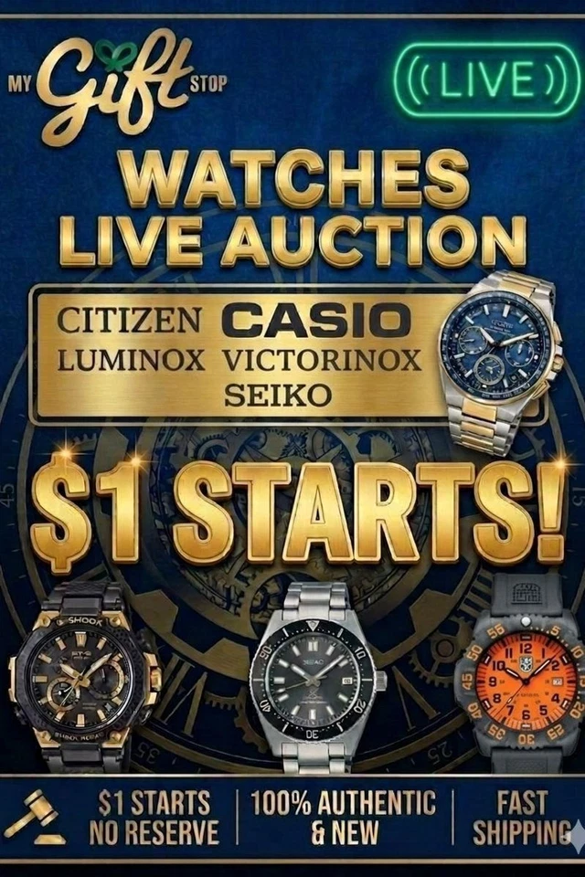 $1 Starts Watches Auctions Victorinox Luminox Seiko Longines and More
