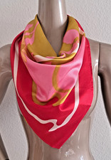 Vintage Pink and Red Floral Mod Scarf, 29-inch