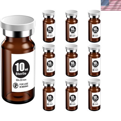 Self Healing Injection Port Amber Vials 10ml - Sterile Medical Supply
