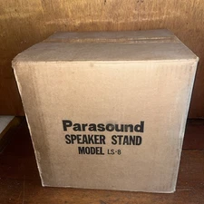 Vintage Rare NOS Parasound LS-8 Square Metal Speaker Stands 12x12x10.5