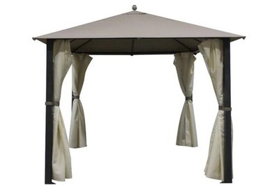 TrendLine Seitenteile für Pavillon Kos 4 tlg. taupe Sonnenschutz Pavillonzubehör