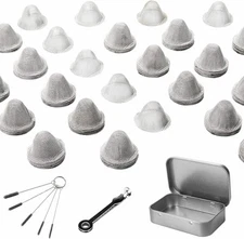 60 Pieces 1/2 Inch Stainless Steel Mesh Clean Screens with Tapered Design,... 