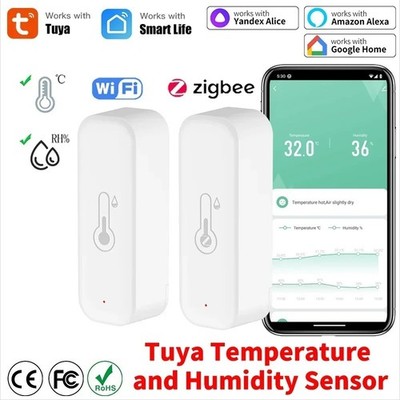 Tuya WiFi Zigbee Temp Humidity Sensor   Smart Home Thermometer Hygrometer