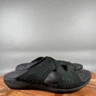 Merrell Heather Black Suede Criss Cross Slide Sandals Womens Size 8 J36654