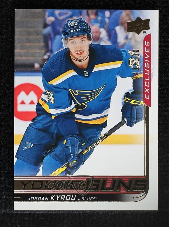 2018-19 Upper Deck Young Guns UD Exclusives 49/100 Jordan Kyrou #241 ld6