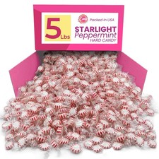 Starlight Mints Individually Wrapped 5Lbs Pack - Bulk Peppermint Candy, 400 ...