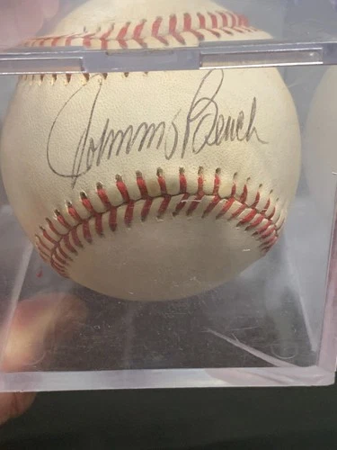 JOHNNY BENCH CINCINNATI REDS SIGNED OFFICIAL NL BASEBALL EXCELLENT/MT