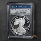 2021-W American Silver Eagle Proof Type 2 $1 - PCGS PR70 DCAM - West Point