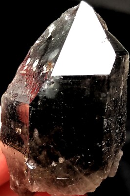 32g Natural Black SMOKY skeletal Elestial QUARTZ Crystal Point &Phantom  s575