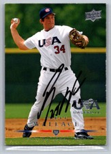 Brett Wallace 2008 Upper Deck on card AUTO signed #USA-3 USA Baseball