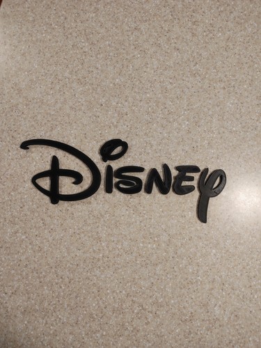 BIG 17in Disney Style Logo White Black Wall Sign (3d Printed, wall decor, wall a - Picture 13 of 13