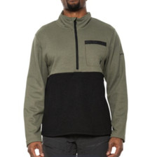 SPYDER Men's 1/2 Zip Activewear Sage Black Fleece Pullover Sweater NWT - Size M