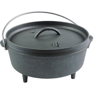 Lodge L10C03 Pre Seasoned Cast Iron Camp Dutch Oven Quart Size