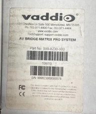 Vaddio 999-8230-000 AV Bridge Matrix PRO System Encoder HD Switcher & Streaming