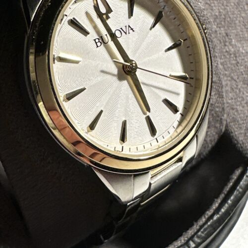 Bulova Sutton Women's Quartz White Dial Band 28mm Watch 98L277 - Picture 4 of 24