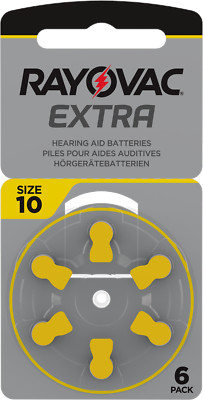 Rayovac Extra Advanced Hörgerätebatterien 312 braun 10 gelb 13 orange 675 blau 
