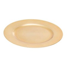 Flat Style Gold Decorative Charger Plate 33CM Dia
